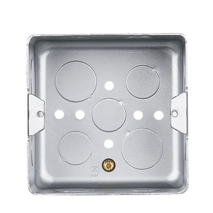 鸿雁地插底盒地板插座暗盒接线盒120型暗装通用金属浅底盒家用