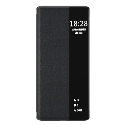 适用华为pura90promax手机壳pure90pro保护p90智能休眠皮套max镜头大孔硬全包防摔男女por高级感新款侧窗翻盖