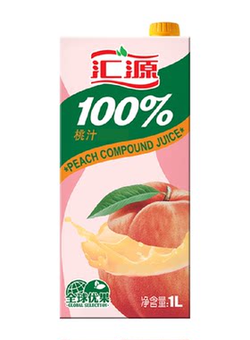 汇源100%纯桃汁甄选好果1L