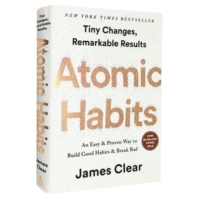 英文原版 Atomic Habits原子习惯 建立好习惯 打破坏习惯 Atomic Habits James Clear掌控原子习性自我成长提升励志书