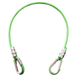 软钢丝绳压制鸡心环铝套涂塑包皮绿色钢丝绳可拆卸拉绳吊车限位绳