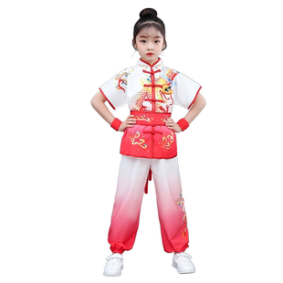儿童武术演出服春秋季长袖中国风功夫练功比赛服学生六一表演服装