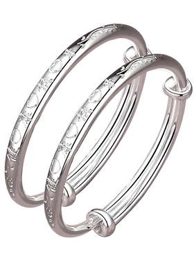 0-6岁宝宝银手镯多款可选