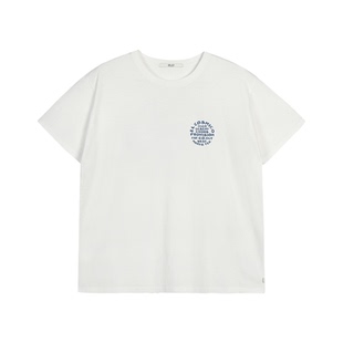 SPELLEDIT2026年春季新品宇宙概念T恤小众设计感印花圆领女装短袖