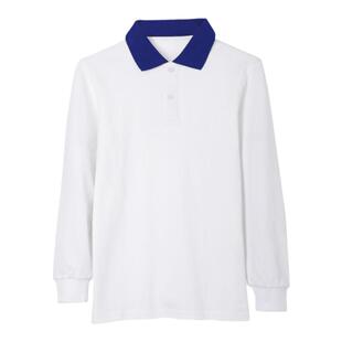 中学生校服长袖上衣匆匆那年同款高中生蓝白色polo衫初中班服套装