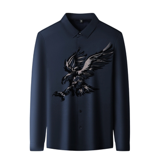 男式加厚加绒暗花舞蹈服上衣拉丁国标交谊摩登舞演出比赛长袖衬衫