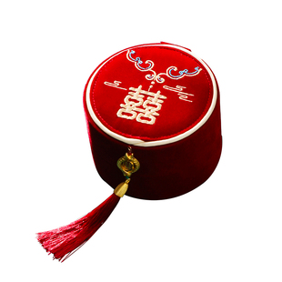 针线盒结婚女方嫁妆套装红色喜庆便携式家用针线收纳陪嫁用品大全