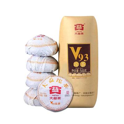 【昆明仓】大益茶 2022年2201批V93熟沱茶500克 整条云南普洱茶叶