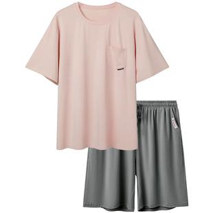 【成毅同款】有棵树莫代尔夏季家居服套装女款情侣短袖薄男士睡衣