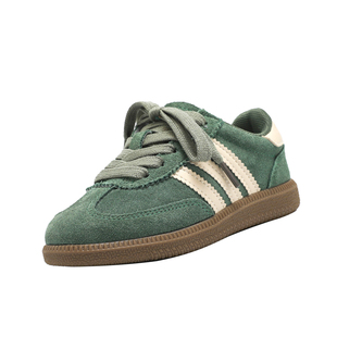 NIDZ童鞋儿童真皮板鞋2025春秋新款女童休闲德训鞋男童低帮运动鞋