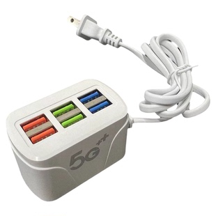 多六口usb接口充电器带线扩展器插座多孔插排通用快充充电头家用