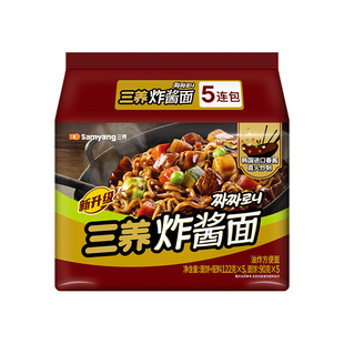 【自营】三养韩式炸酱面拌面冲泡即食解馋宵夜方便面五连包 国产