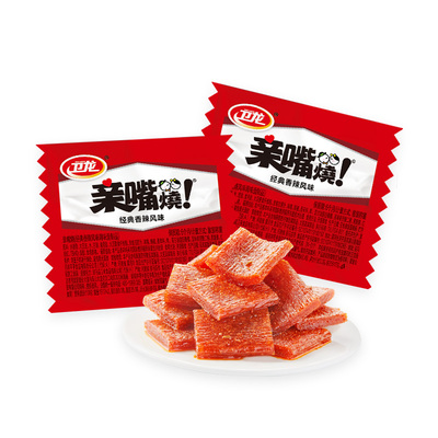 卫龙香辣亲嘴烧大刀肉辣条