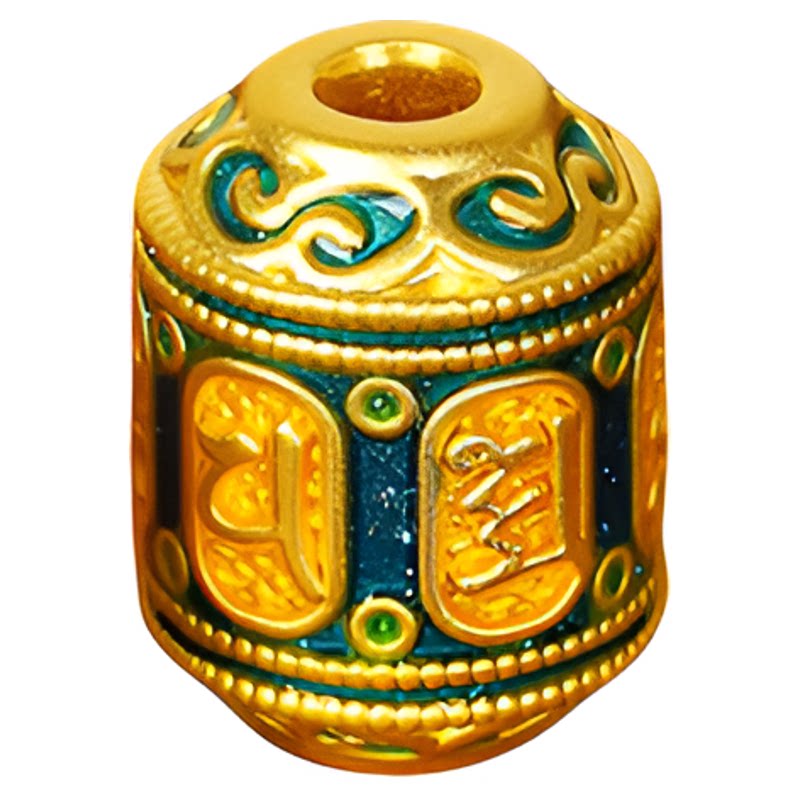 黄金999微硬金5G工艺十二生肖守护烧蓝六字手串桶珠转运珠男女
