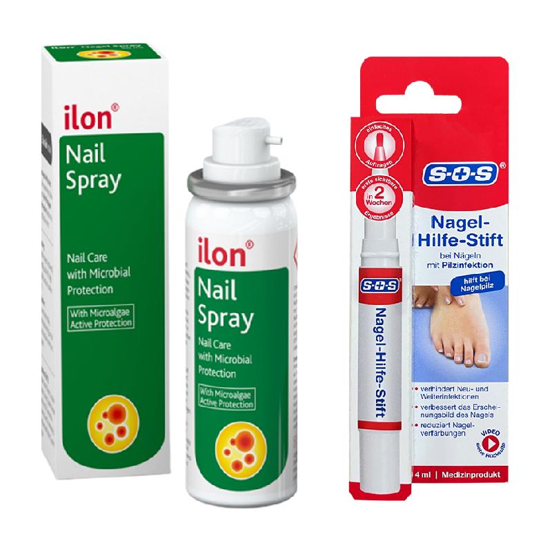 ilon德国SOS灰指甲喷雾足部护理套装抑菌消毒【灰指甲护理套装】