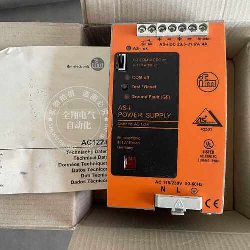 议价全新原装Ifm AC1224易福门AS-I电源模块 115/230VAC 4A