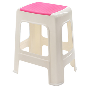 塑料凳子家用客厅餐桌高板凳加厚成人时尚方凳朔料椅胶登子四个装