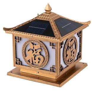 2025年新款太阳能柱头灯别墅围墙门柱照明农村室外围栏户外庭院灯