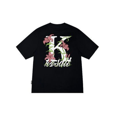 KZDALL原创设计牵牛花刺绣短袖