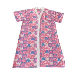 夏季女士棉绸睡衣韩版宽松人造棉布睡裙开衫绵绸连衣裙家居服短袖