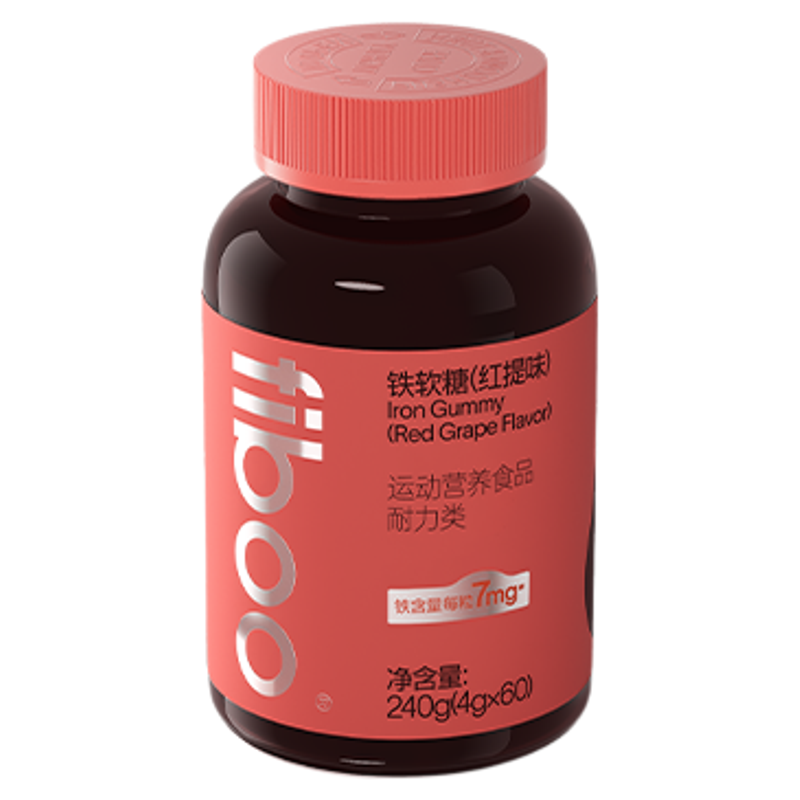 【7mg高含量】fiboo她练富铁软糖pro元气铁女性孕妇孕期补有机铁