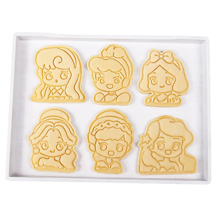 儿童节卡通饼干模具美人鱼爱莎公主宝宝生日曲奇糖霜按压烘焙工具