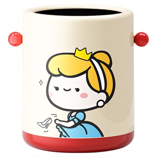 悦品集带盖家用客厅儿童房可爱卡通公主高颜值桶卫生间卧室垃圾桶