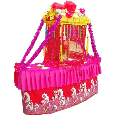 新款扭秧歌旱船昊一家喜庆红社火