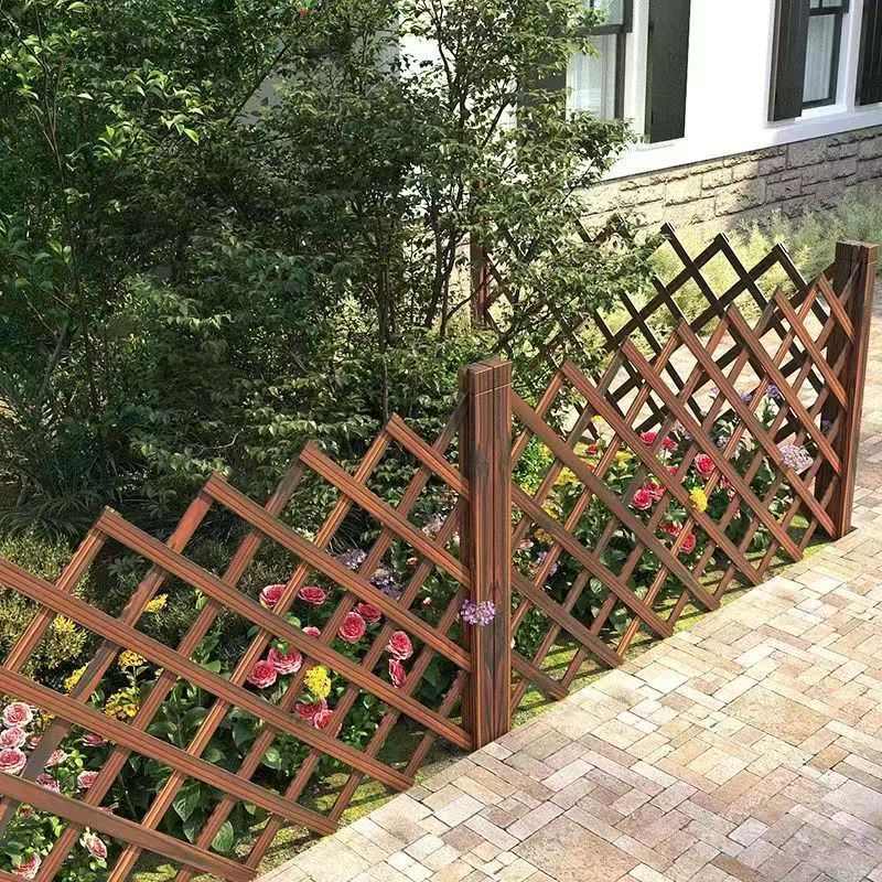 松木栅栏户外防腐木栅栏篱笆围墙护栏庭院花园草地栏杆圈地木围栏