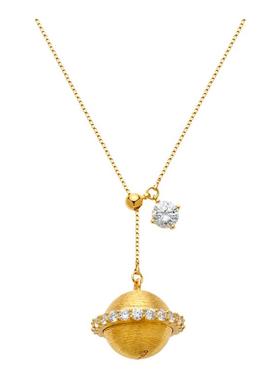 YUAN FIELD 2025秋季新款星尘项链锆石女时尚高级感小众圆球吊坠