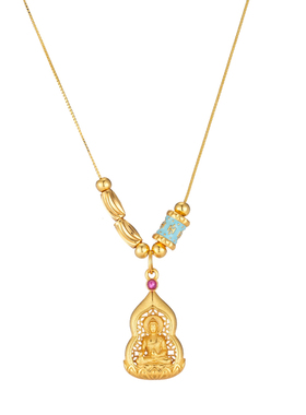 敦煌研究院琉璃光药师纯银项链