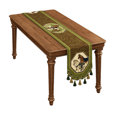 骑士美式复古桌旗轻奢高级