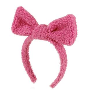 DODOGOGO复古彩色仿羊羔毛蝴蝶结发箍女洗脸头箍增高颅顶秋冬发饰