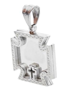 立体十字架镜子镂空几何钛钢