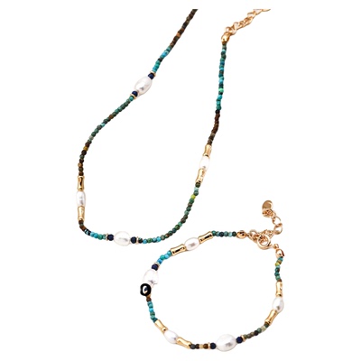 小众设计925银镀金青金石项链