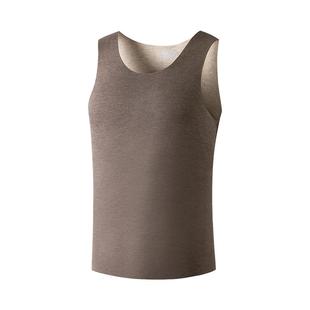 羊毛蚕丝保暖背心男士秋冬季德绒无痕自发热加绒加厚内搭吊带内衣