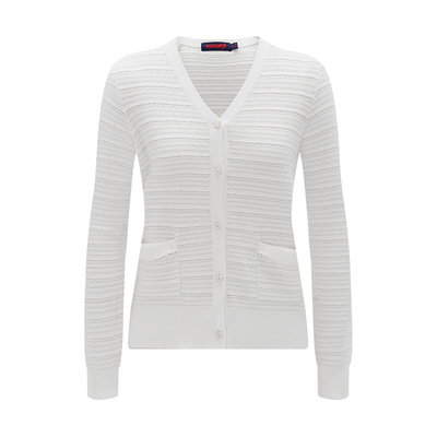 开衫女新款修身外套V领针织衫