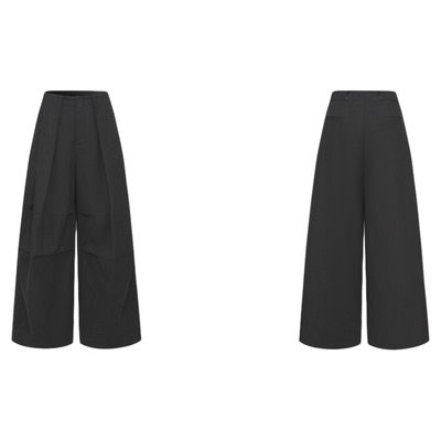 13311原创设计感褶皱通勤休闲裤