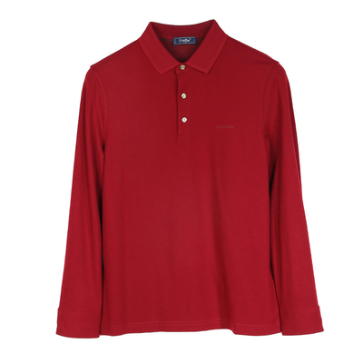 金利来男装秋冬翻领纯色修身T恤