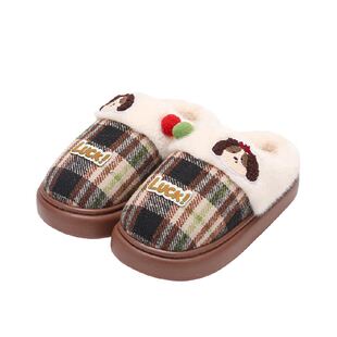名创优品棉拖鞋加绒保暖半包跟居家室内拖鞋厚底防滑秋冬2026新款