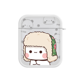 适用airpods4保护套苹果耳机壳airpodspro3新款4代降噪版pro二代白熊棕熊airpod可爱三代pods2情侣男女保护盒