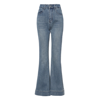 DPLAY高腰对称插袋微喇裤