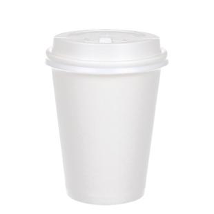 双层牛皮纸杯一次性杯子带盖奶茶咖啡杯外卖打包热饮杯500只