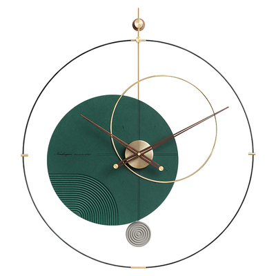 满得达大尺寸北欧轻奢钟表客厅家用简约挂钟现代餐厅装饰挂画时钟