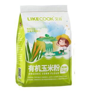 艾谷有机玉米粉1kg棒子面窝窝头杂粮粗粮玉米面粉玉米饼苞米面2斤