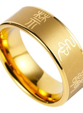 小众男士戒指百无禁忌诸事皆宜高级感潮男时尚个性食指钨金指环女