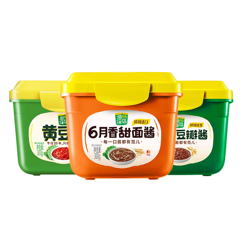欣和葱伴侣6月香甜面酱300g*12盒商用一大箱炸酱面手抓饼蘸酱豆瓣