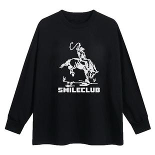 From Mars Fast horse and whip long-sleeved T-shirt fashion