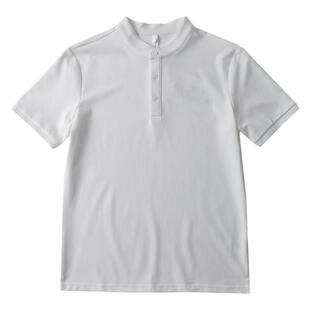 中山小立领POLO衫男士纯色打底衫小白t短袖T恤polo衫男装夏季休闲