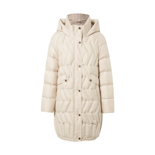 【长白山白鹅绒】ELSEWHERE珂思商场同款高克重长款连帽羽绒服冬